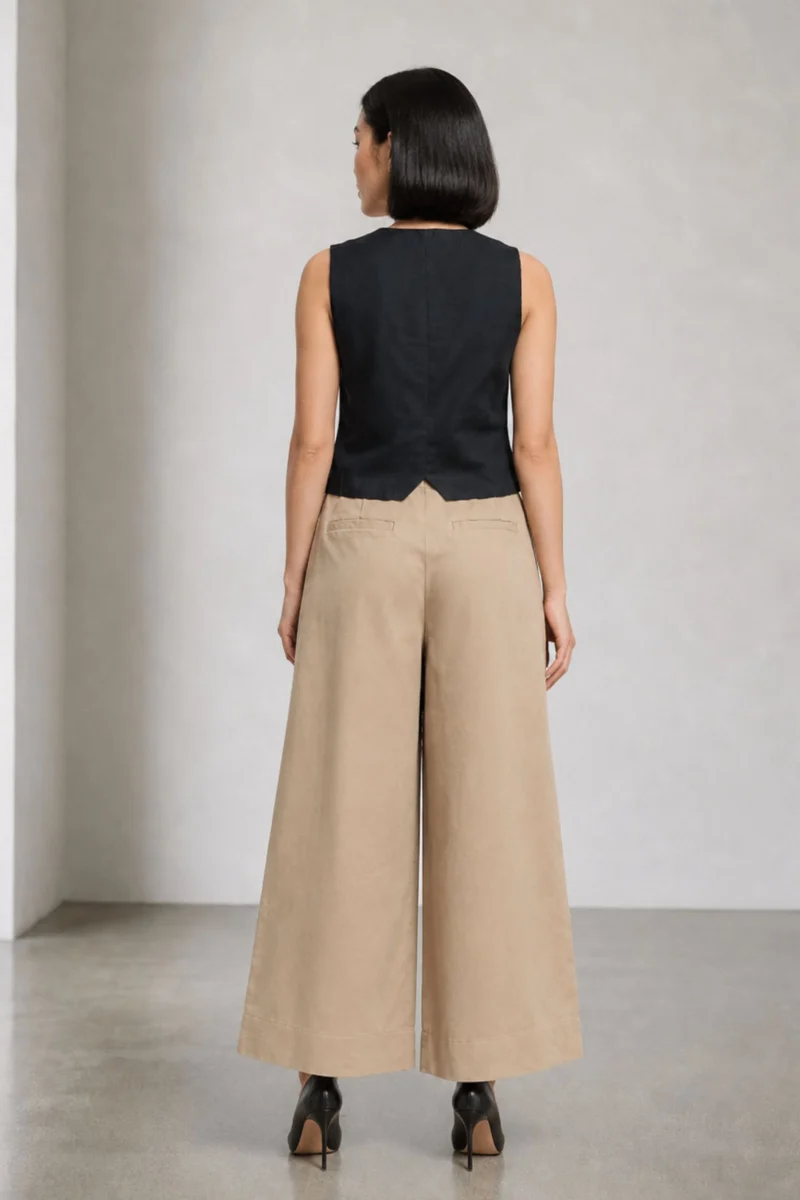 Tora|100% Cotton V-Neck Waistcoat