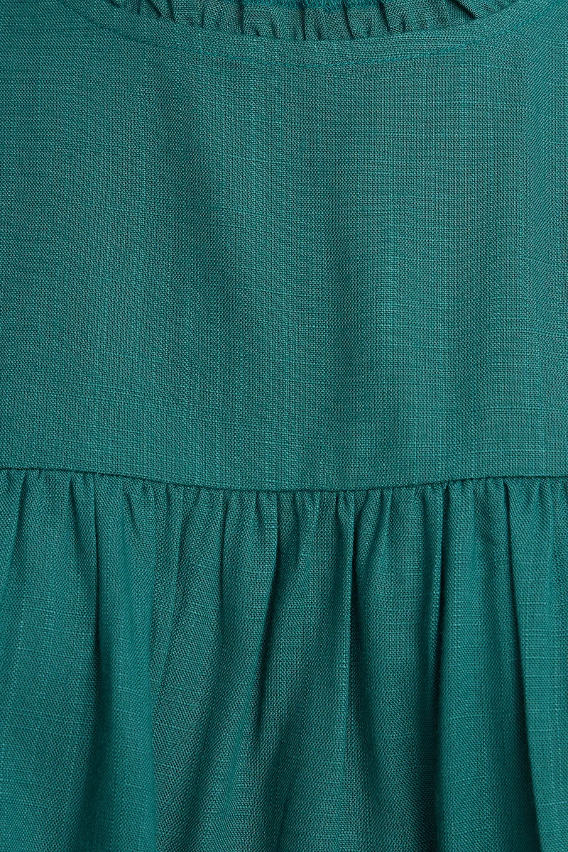 Pasangi|100% Viscose Ruffle Boxy Crop Top