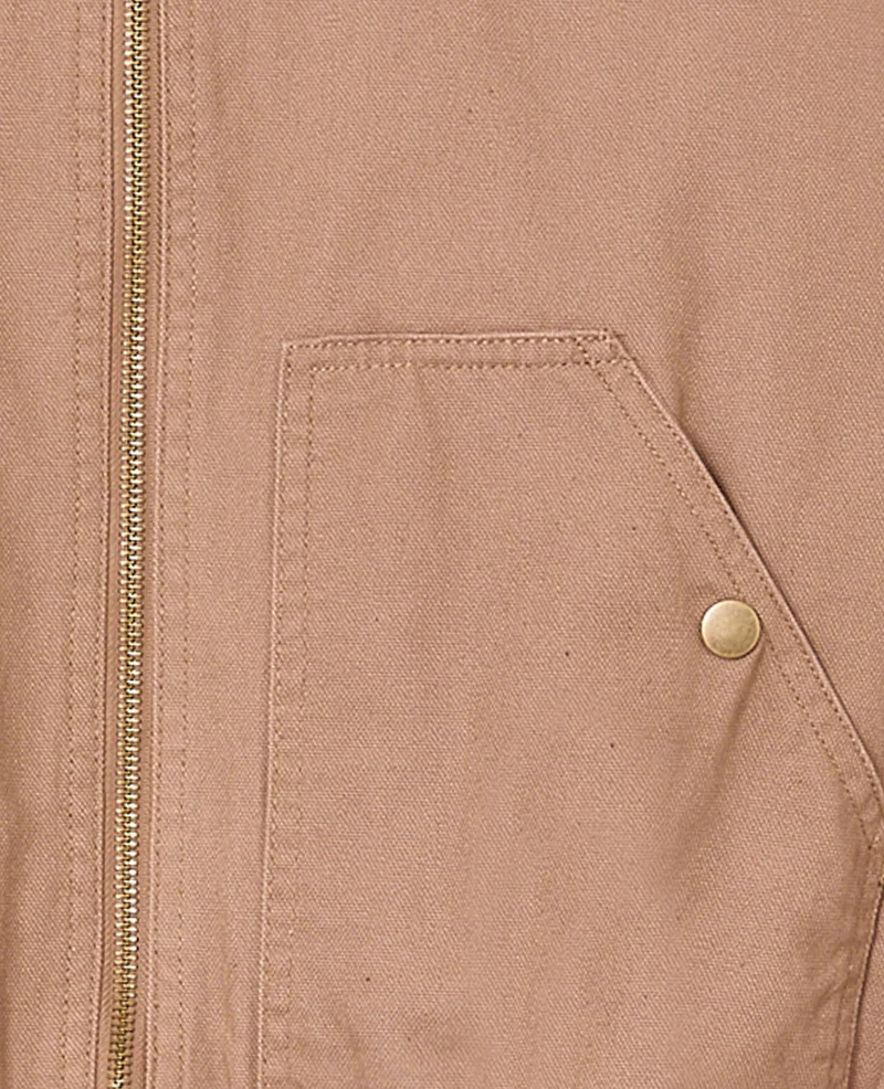 Blouson en toile avec col simili