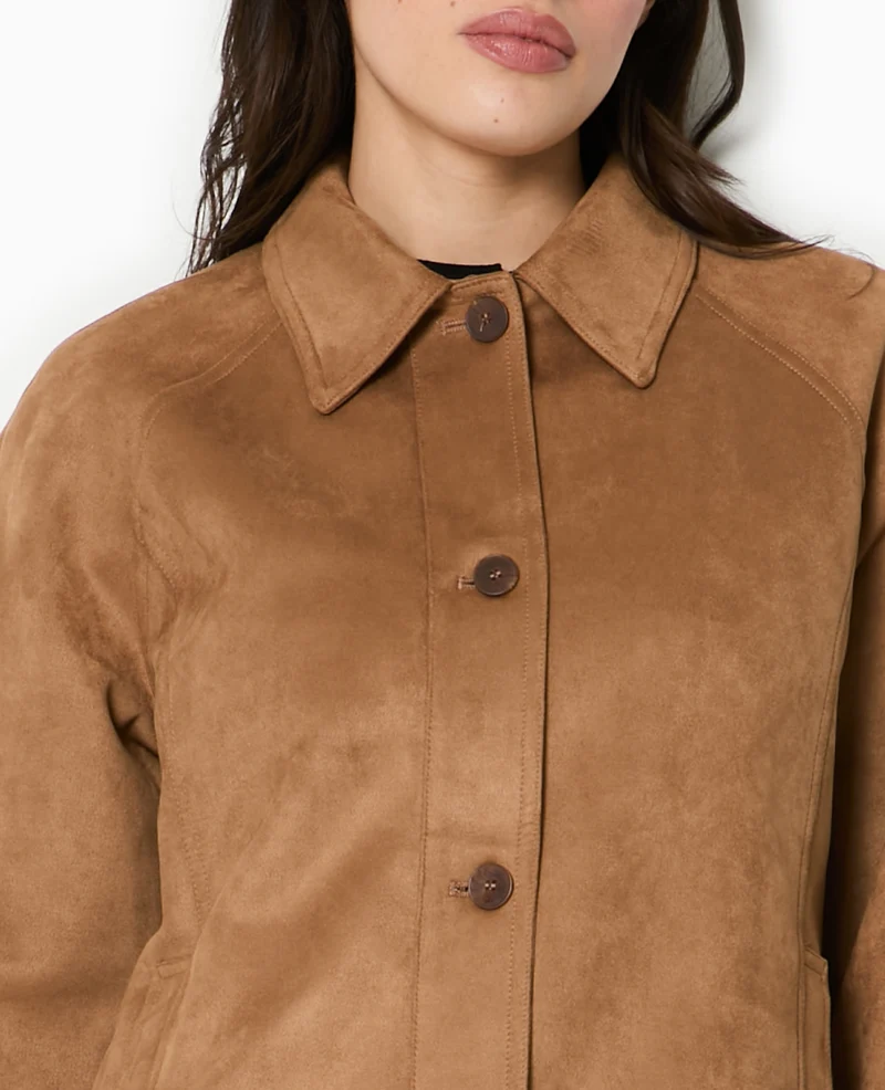 Manteau court en suédine