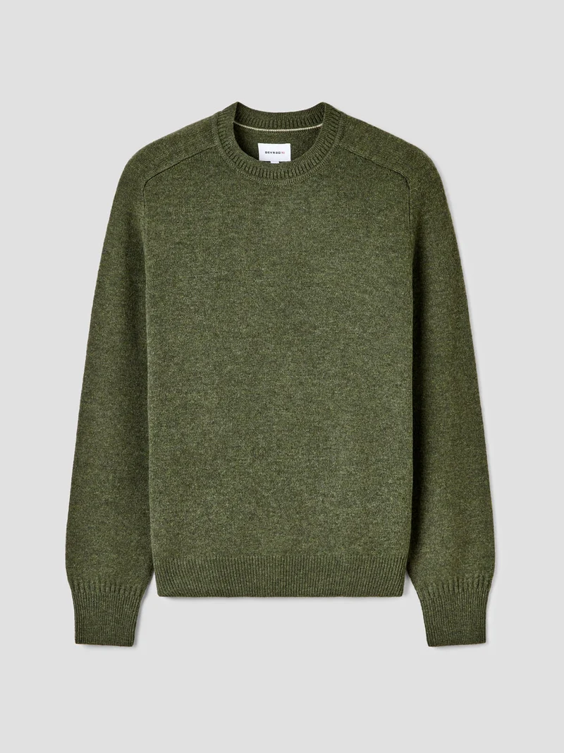 Pull col rond en laine mélangée