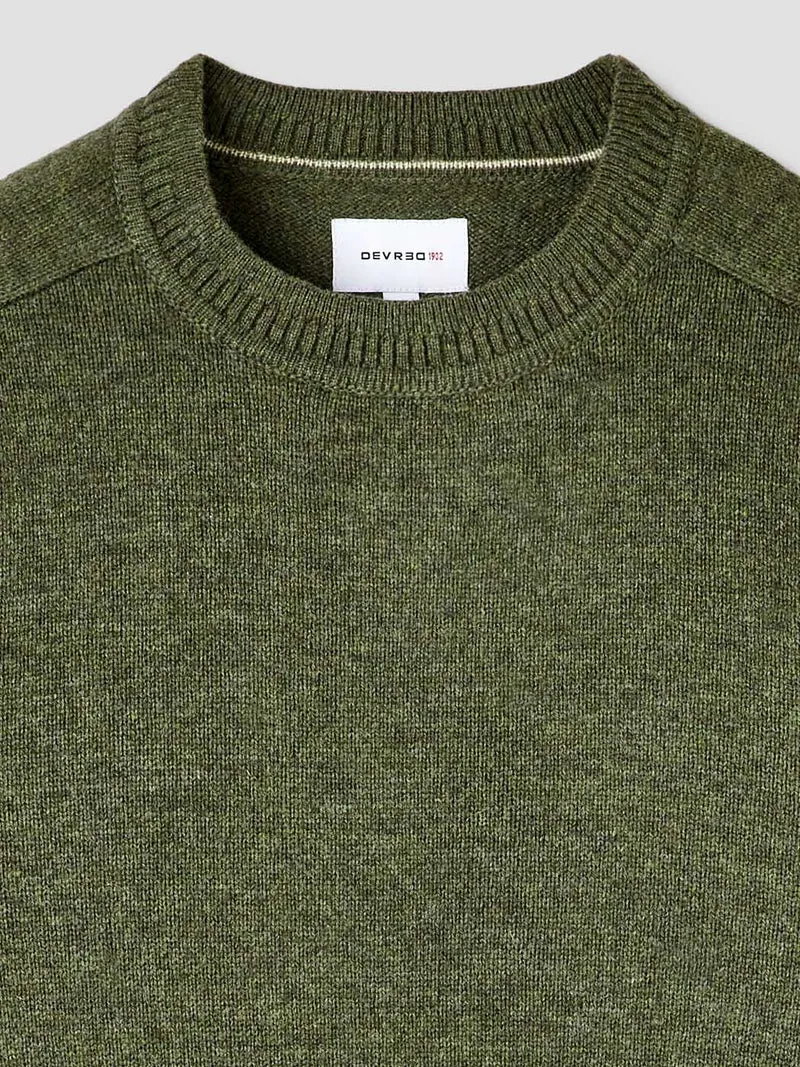 Pull col rond en laine mélangée