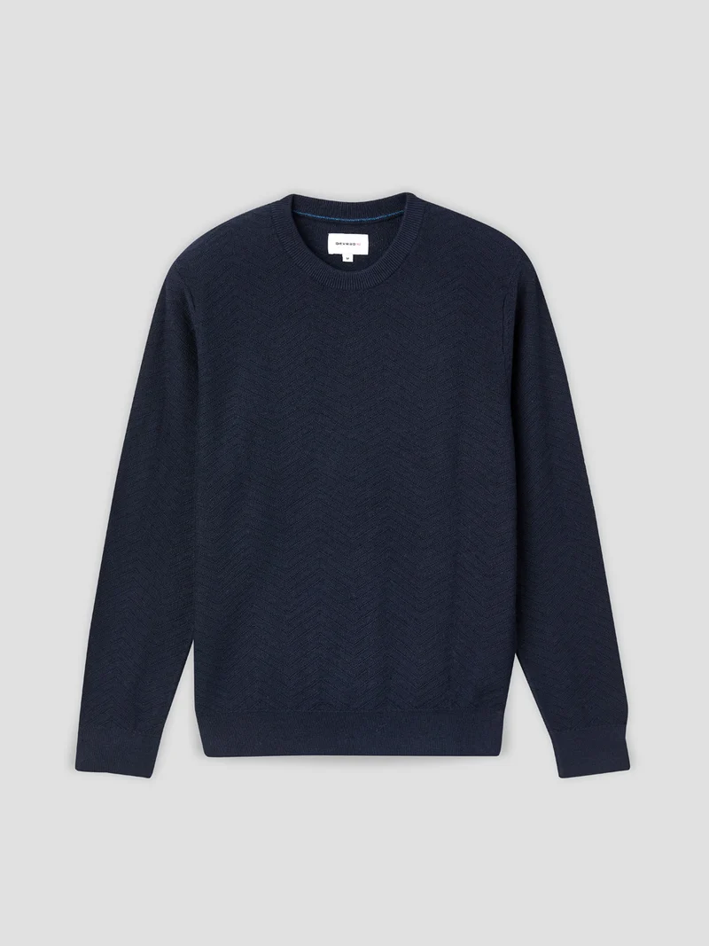 Pull col rond en coton cachemire