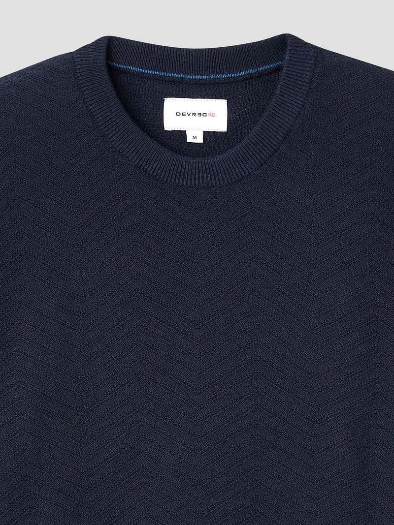Pull col rond en coton cachemire