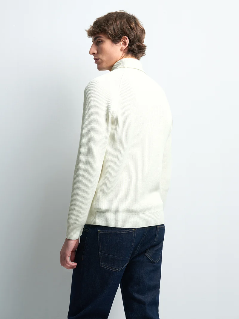 Pull col roulé