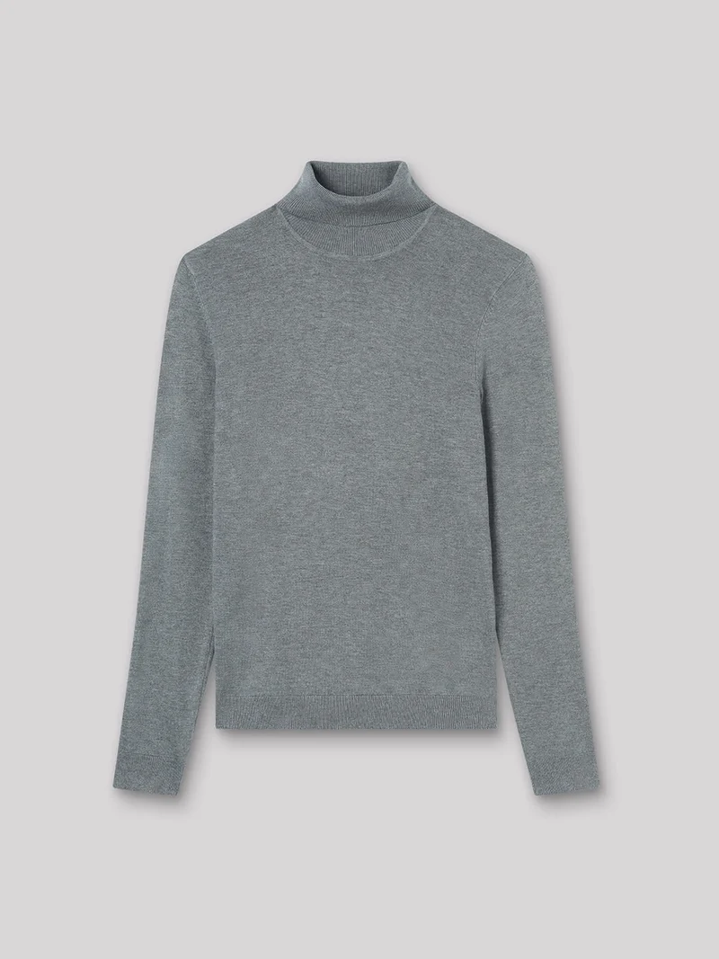 Pull col roulé en viscose certifiée