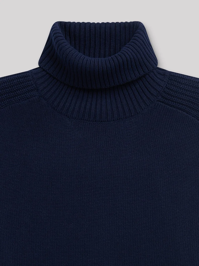Pull col roulé en coton cachemire