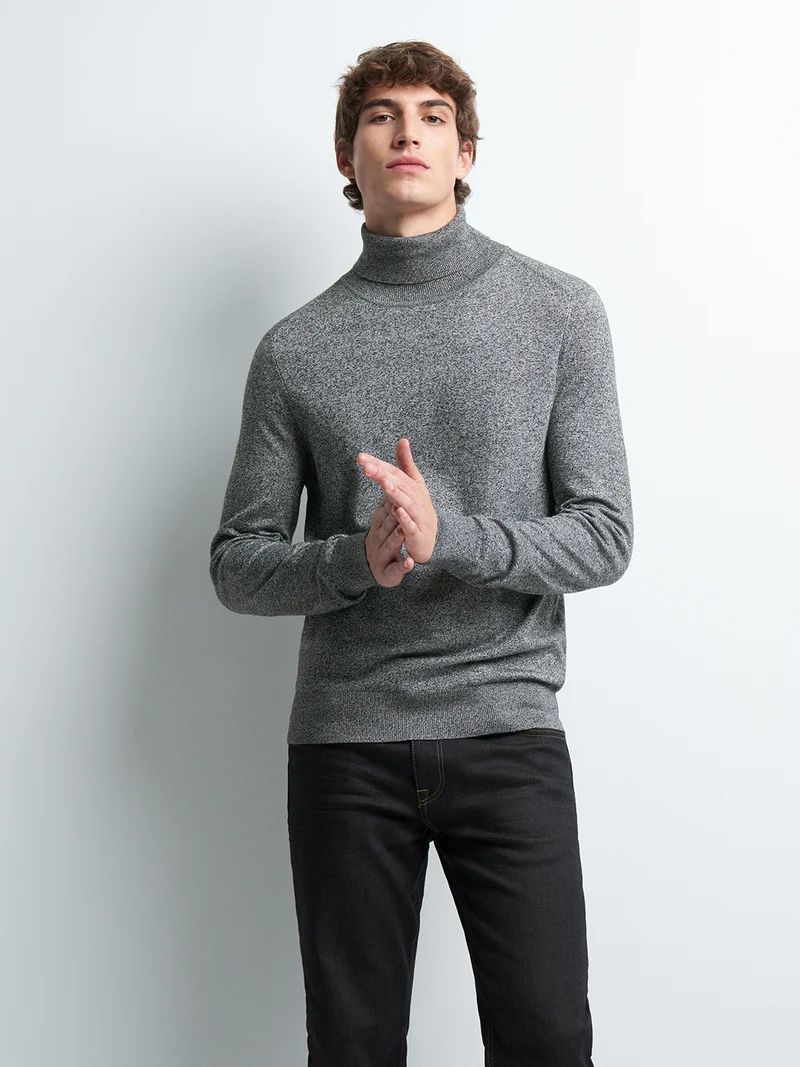 Pull col roulé en viscose certifiée