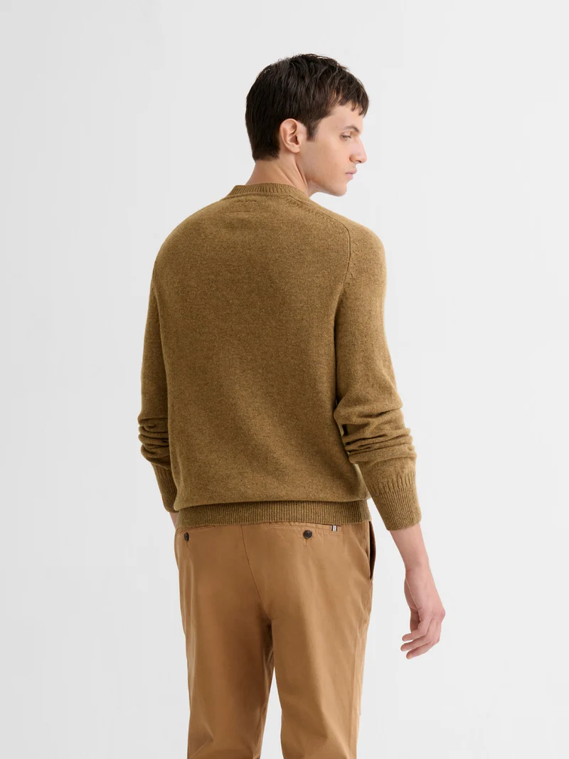 Pull col rond en laine mélangée