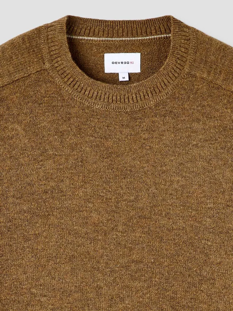 Pull col rond en laine mélangée