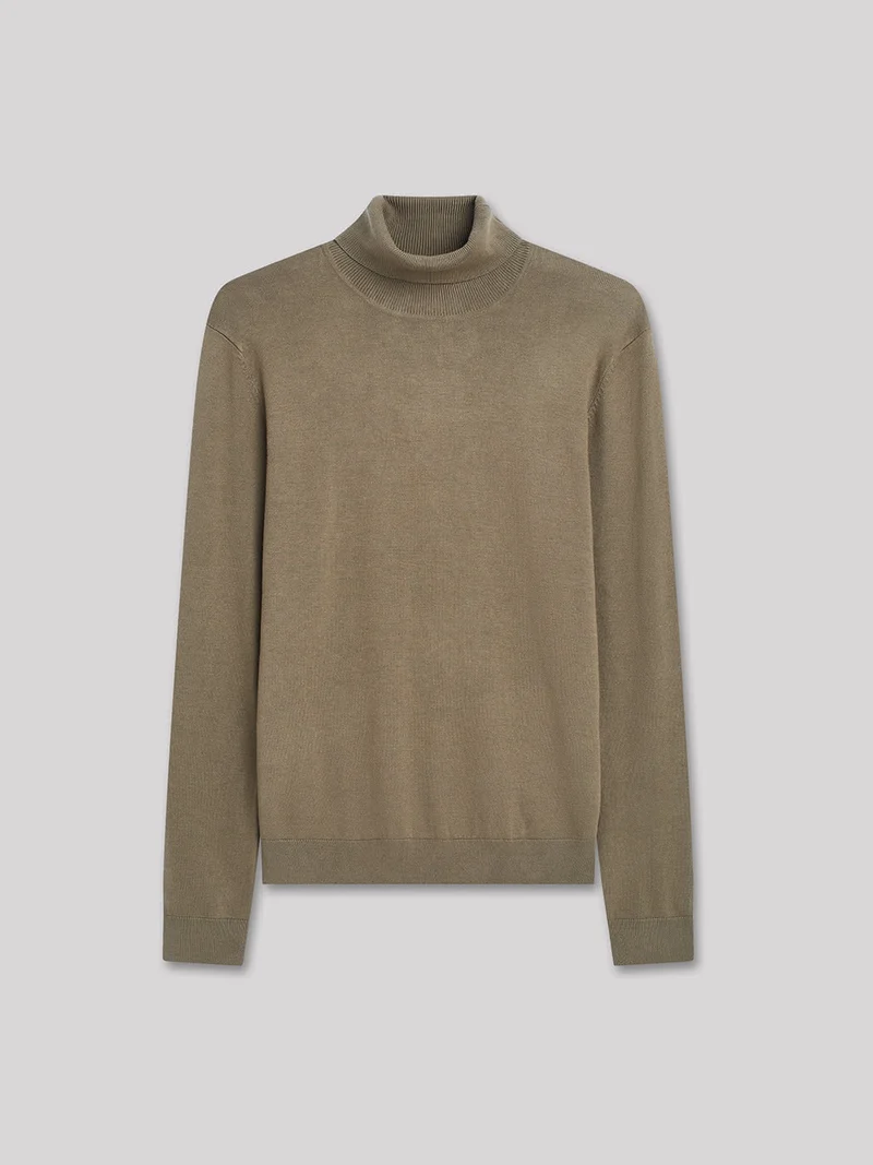 Pull col roulé en viscose certifiée
