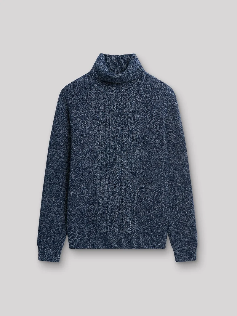 Pull col roulé