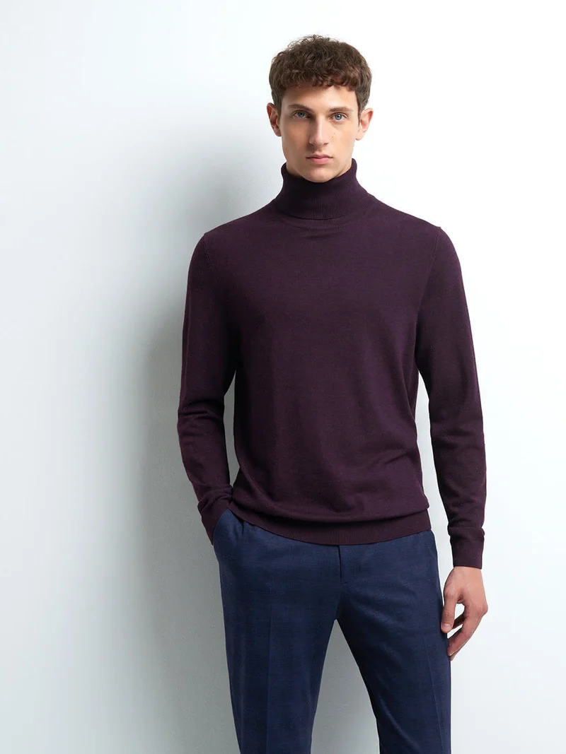 Pull col roulé en viscose certifiée