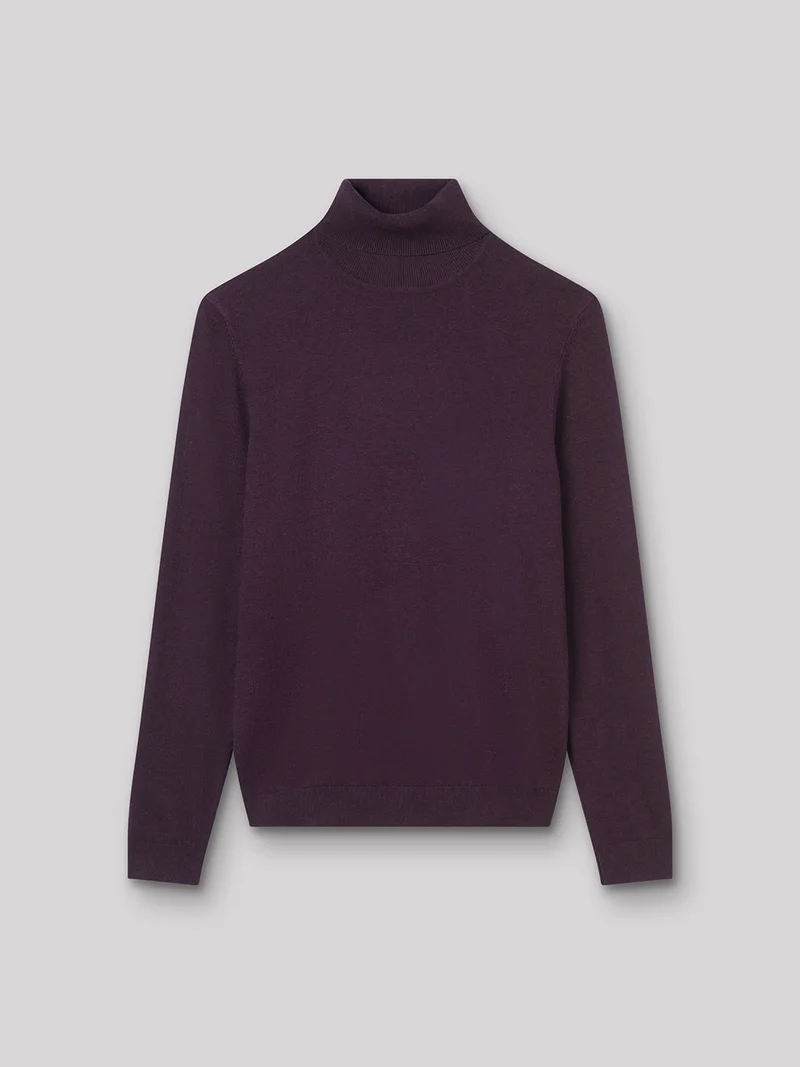 Pull col roulé en viscose certifiée