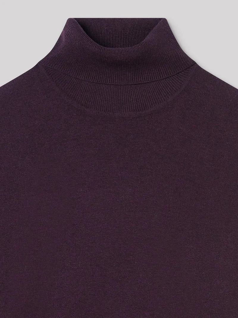 Pull col roulé en viscose certifiée