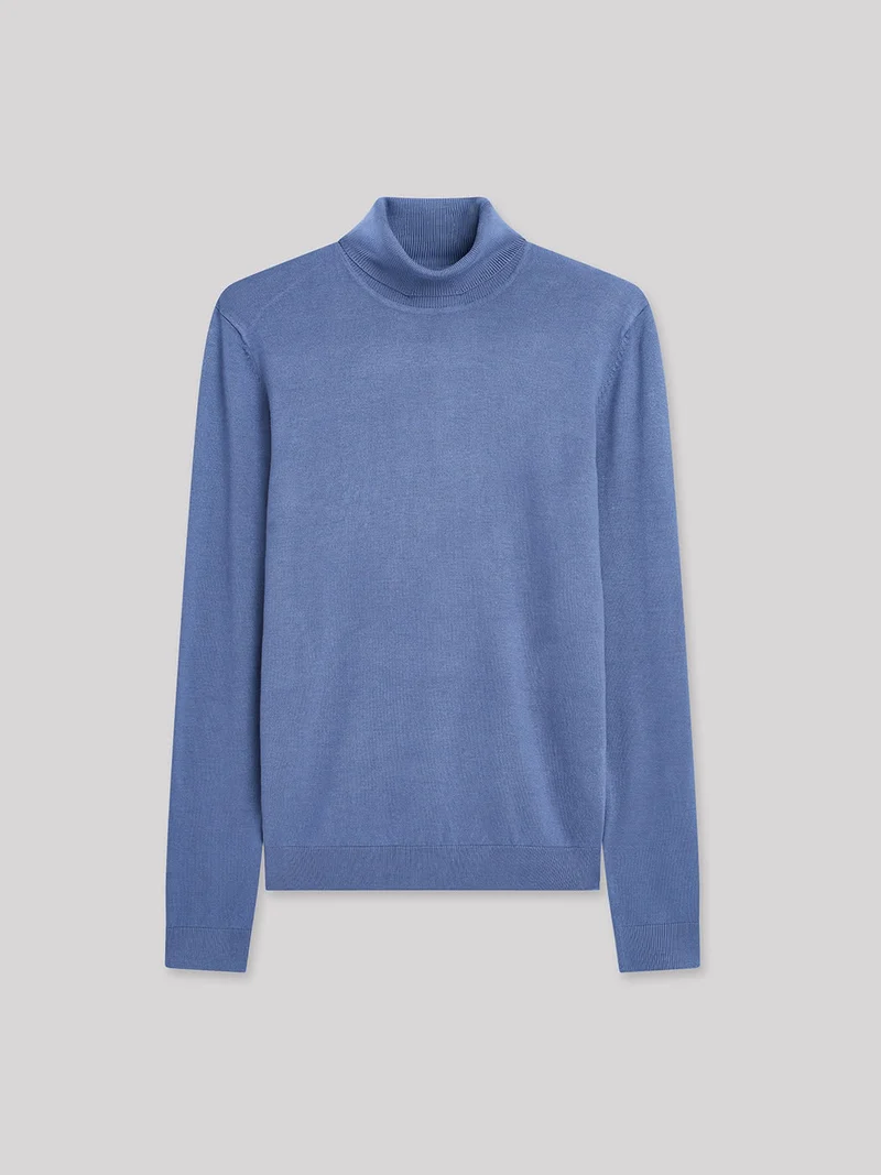 Pull col roulé en viscose certifiée