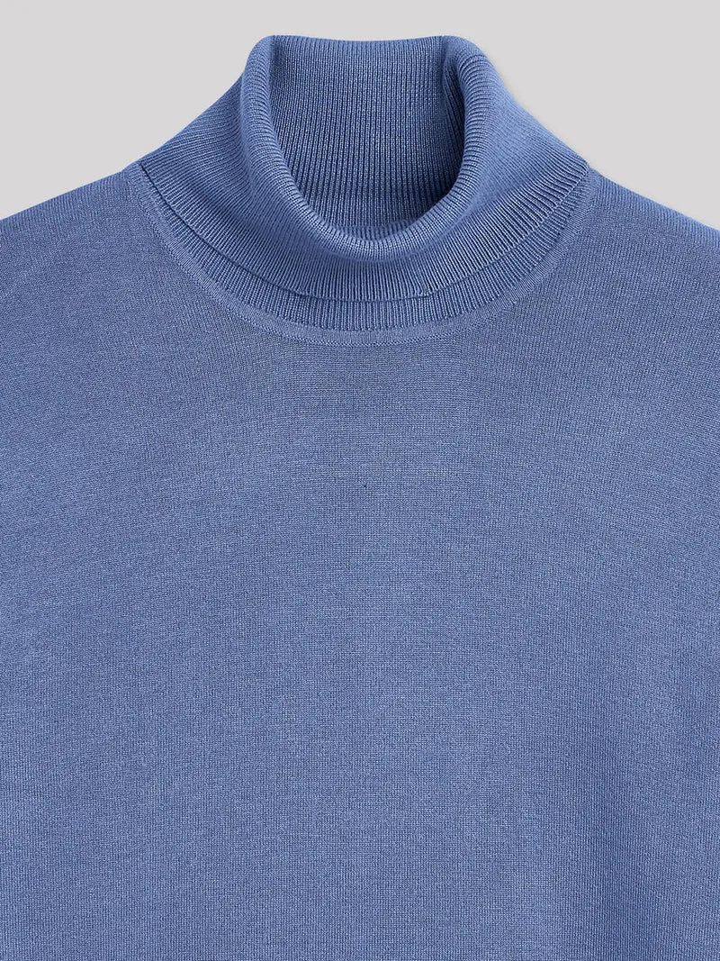 Pull col roulé en viscose certifiée