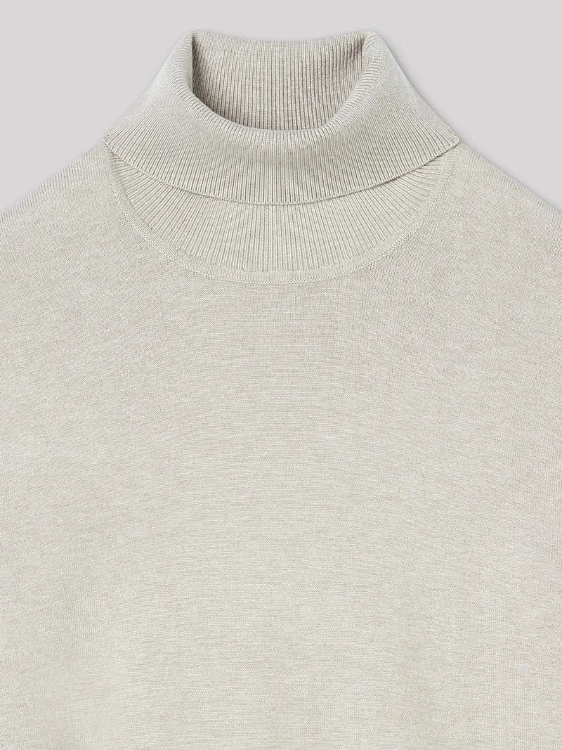 Pull col roulé en viscose certifiée