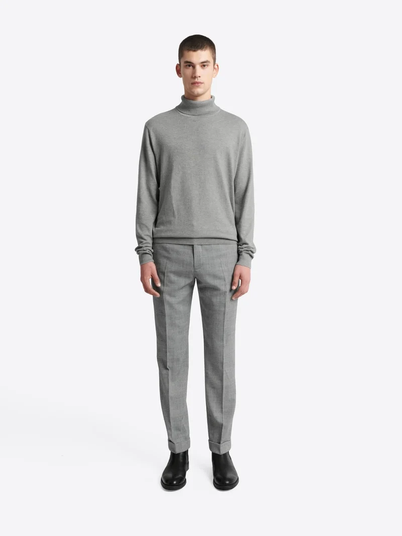 Pull à col roulé en viscose certifiée