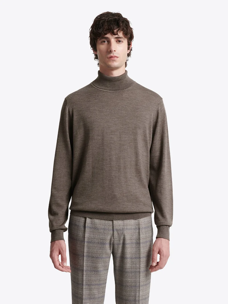 Pull à col roulé 100% laine mérinos
