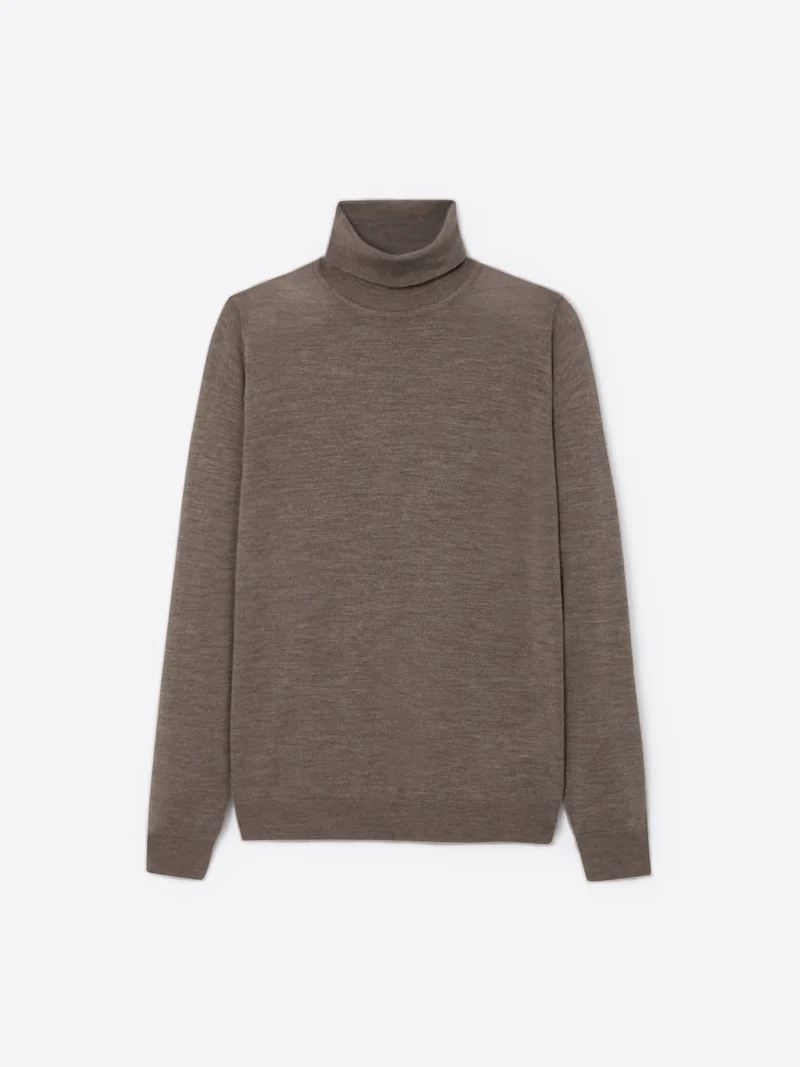 Pull à col roulé 100% laine mérinos