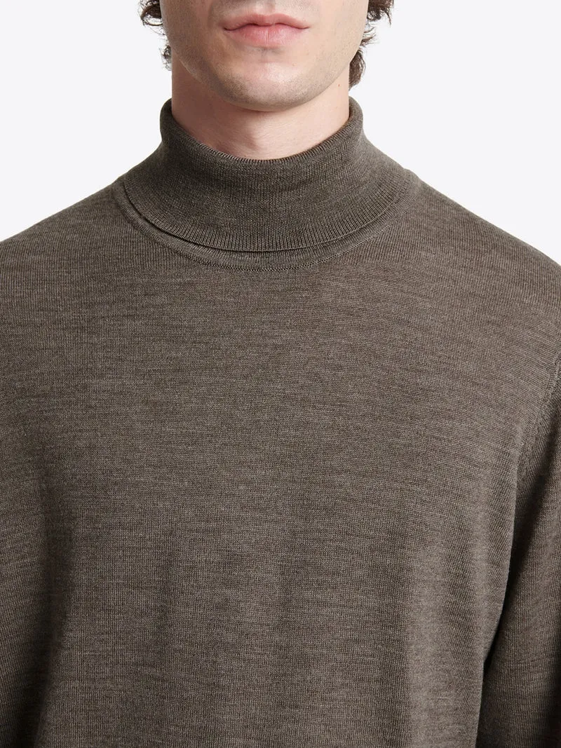 Pull à col roulé 100% laine mérinos