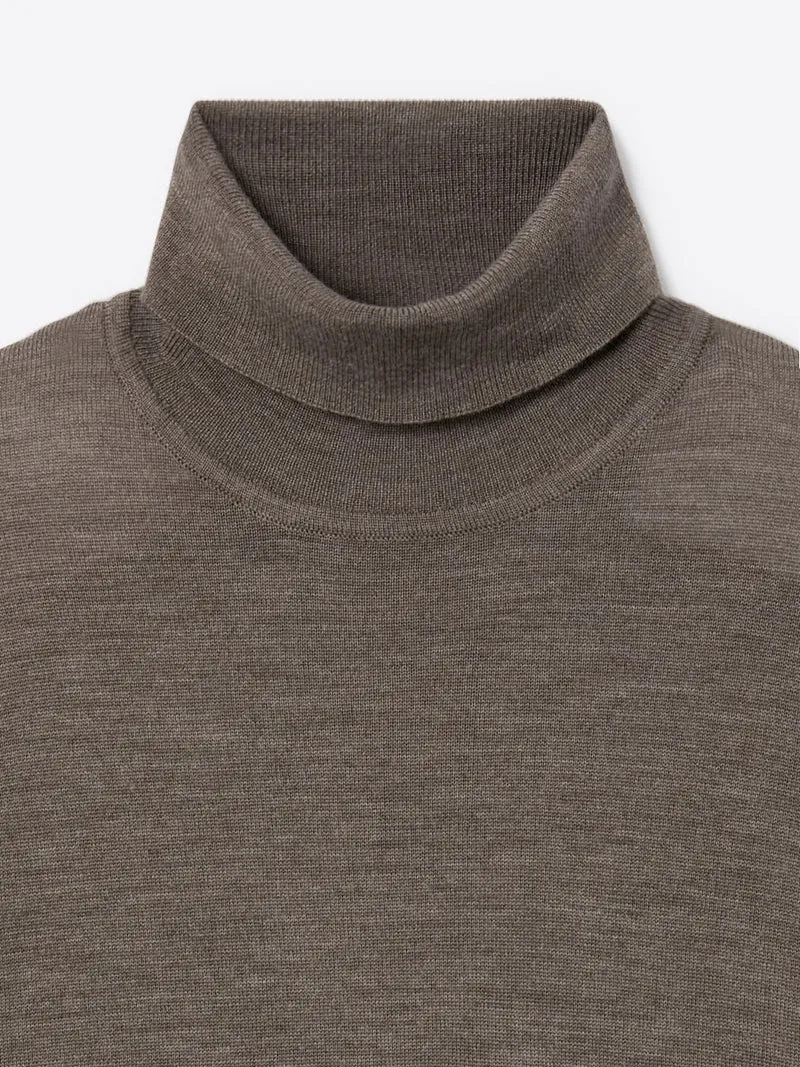 Pull à col roulé 100% laine mérinos