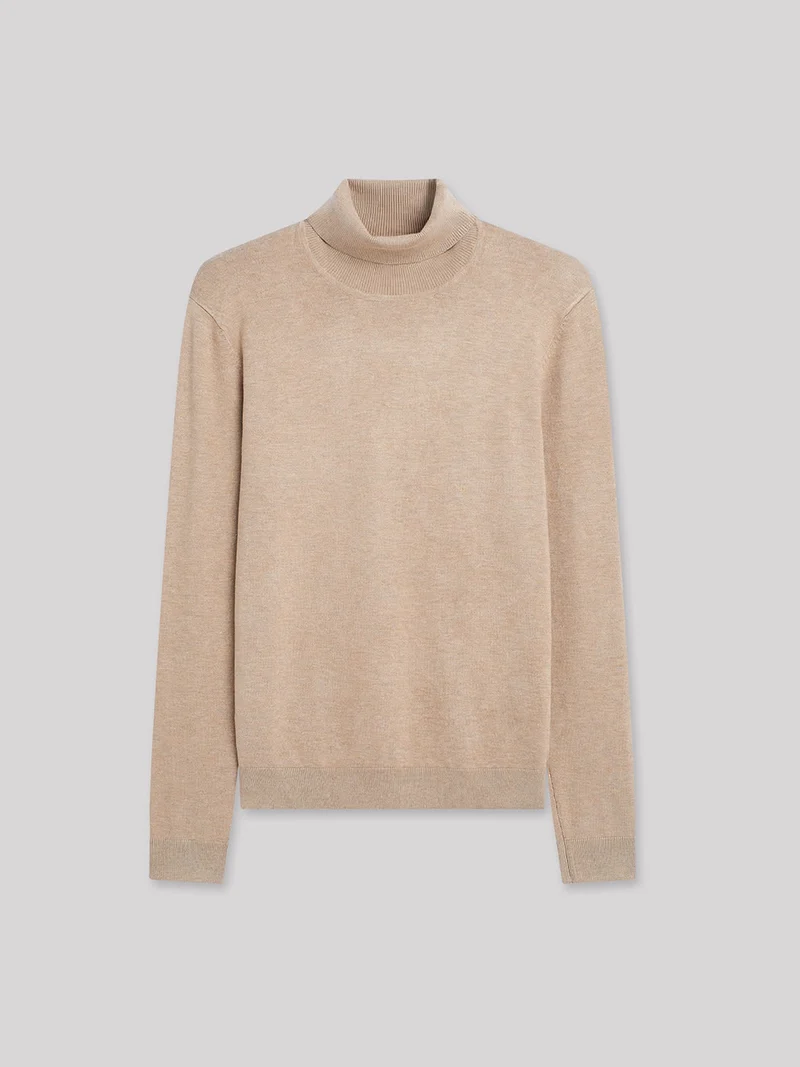 Pull col roulé en viscose certifiée