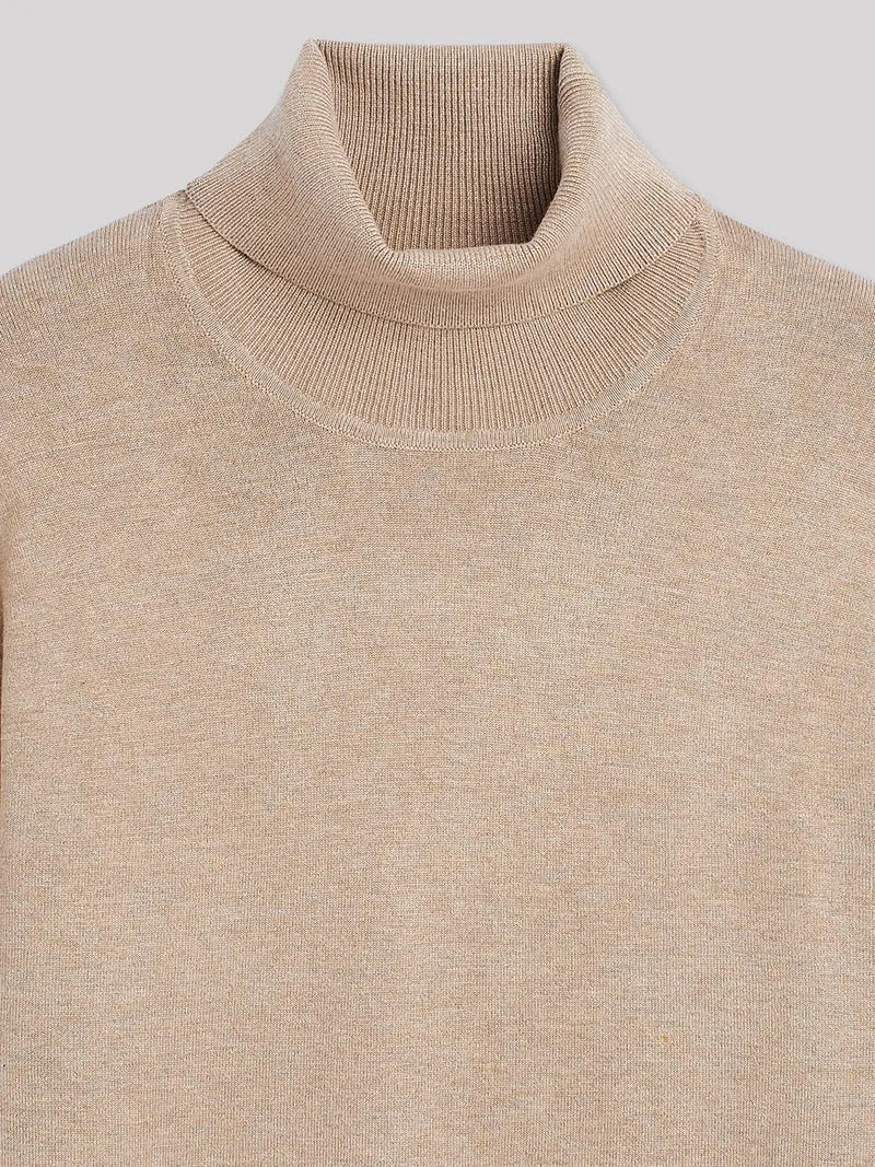 Pull col roulé en viscose certifiée