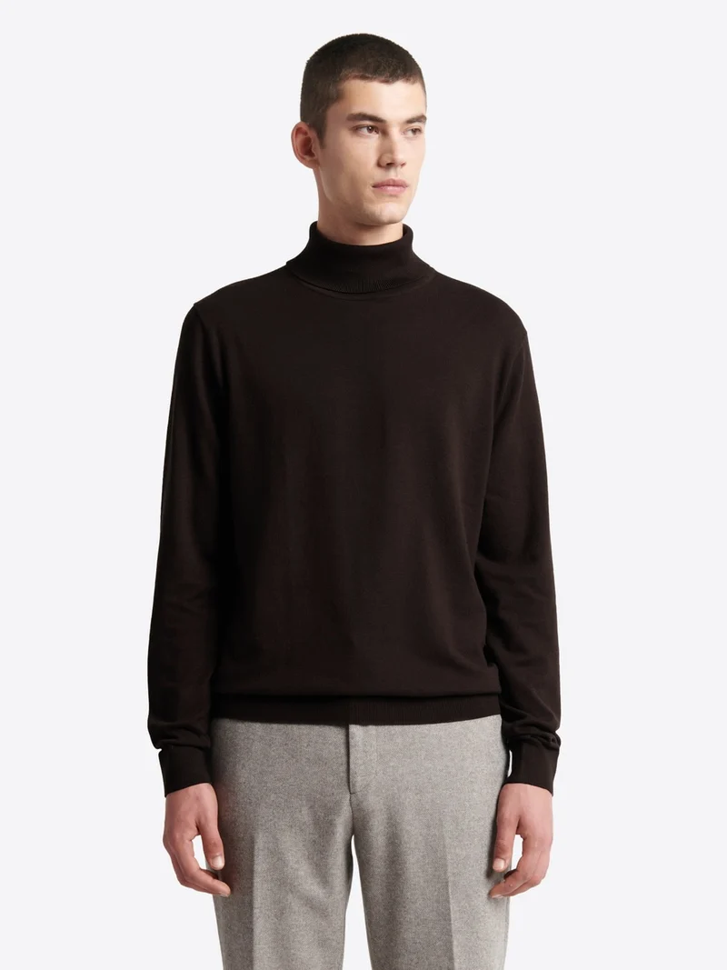 Pull à col roulé en viscose certifiée