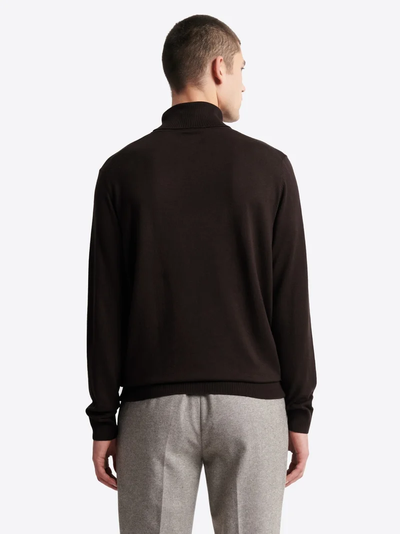 Pull à col roulé en viscose certifiée