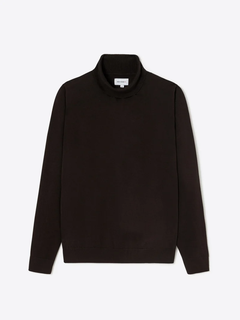 Pull à col roulé en viscose certifiée