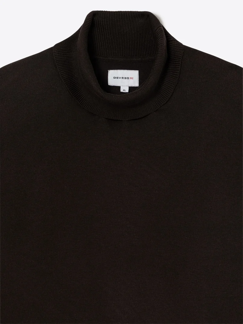 Pull à col roulé en viscose certifiée