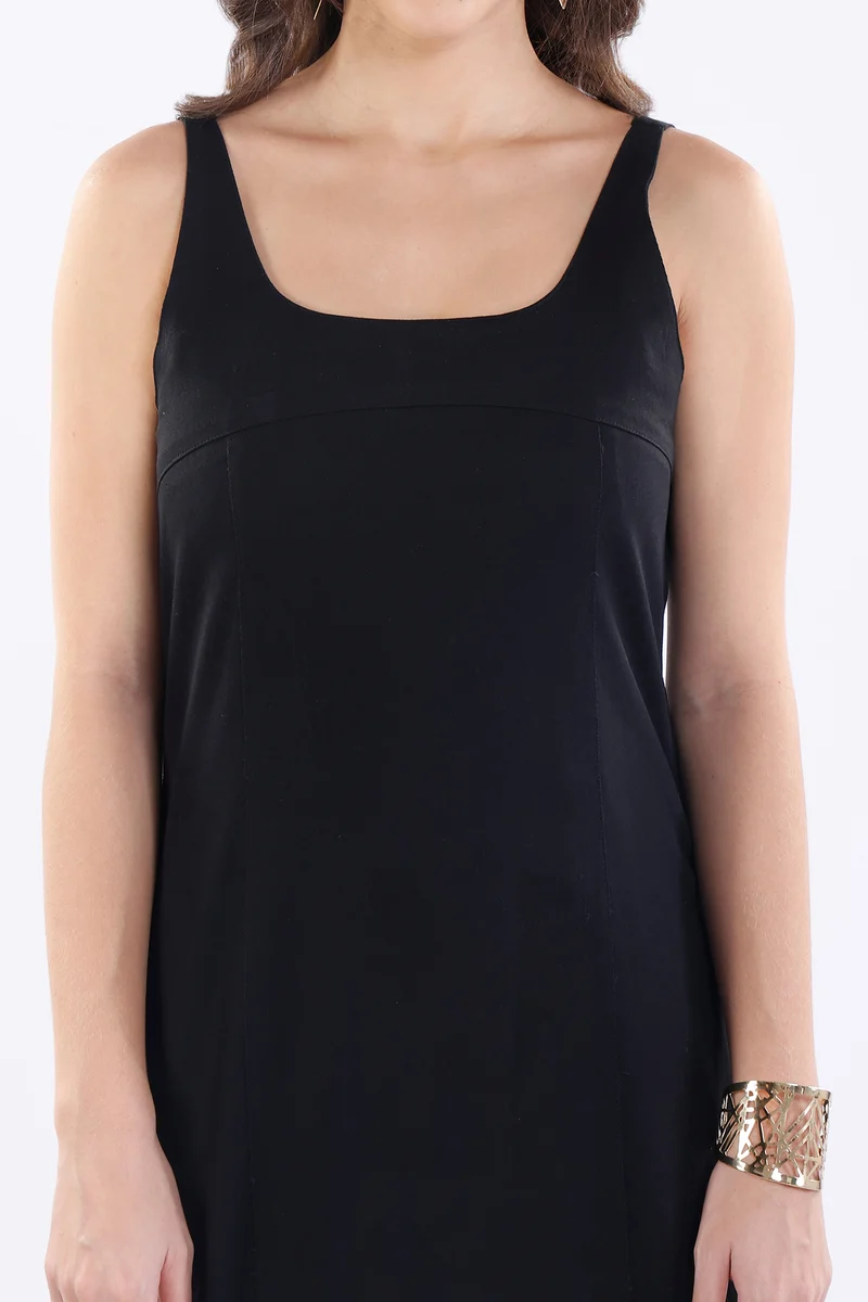 Larai|100% Cotton Bubble Hem Sleeveless Dress