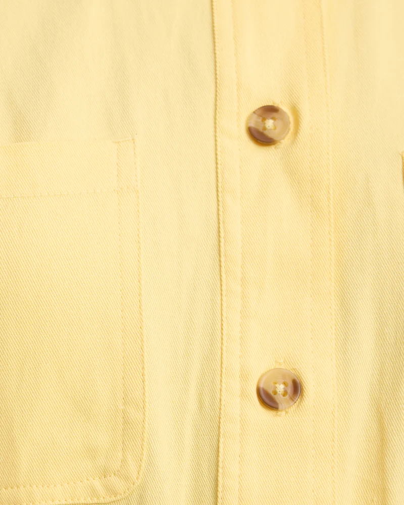 Tsezin|100% Cotton Belted Shirt Dress