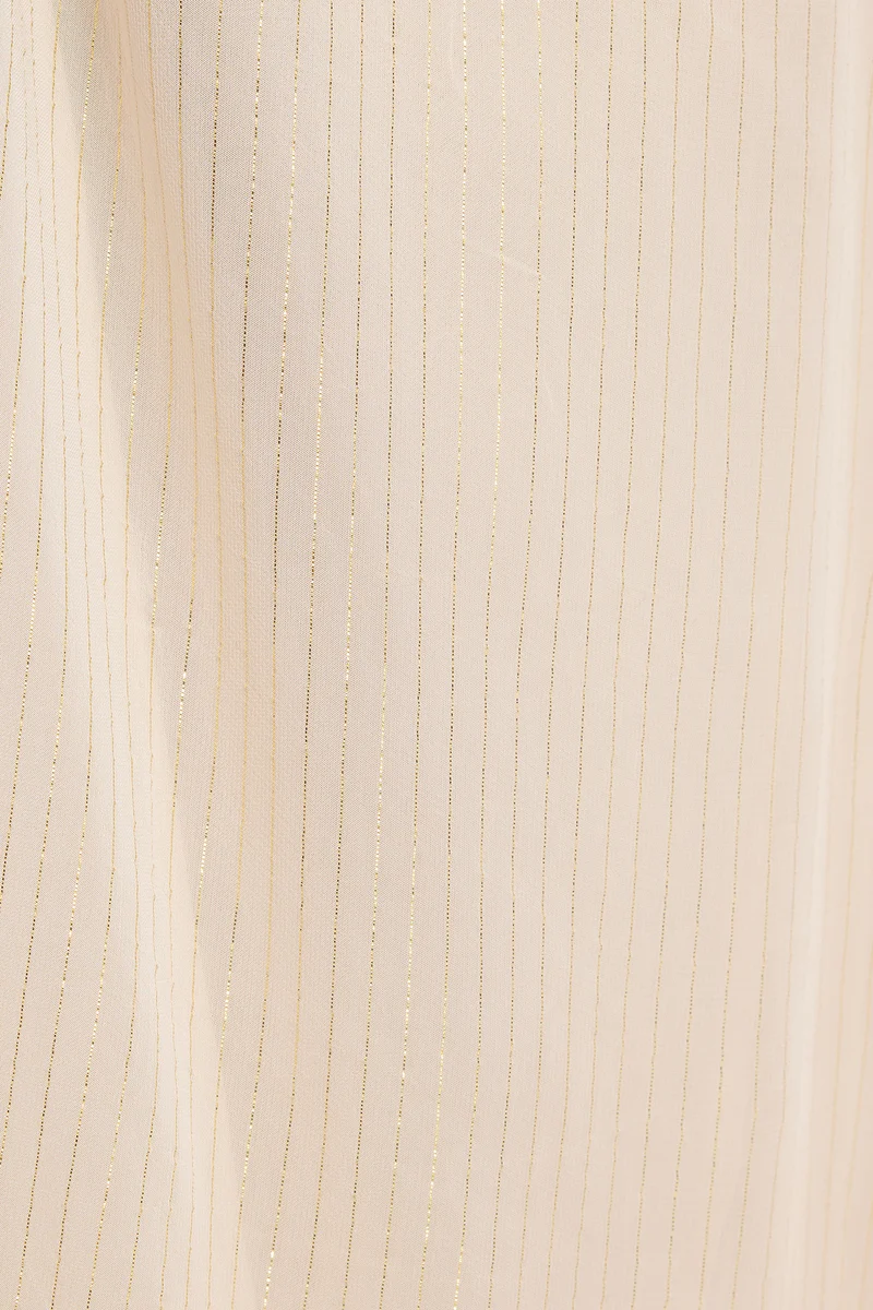 Miso|Viscose Lurex Front Gathered Kaftan