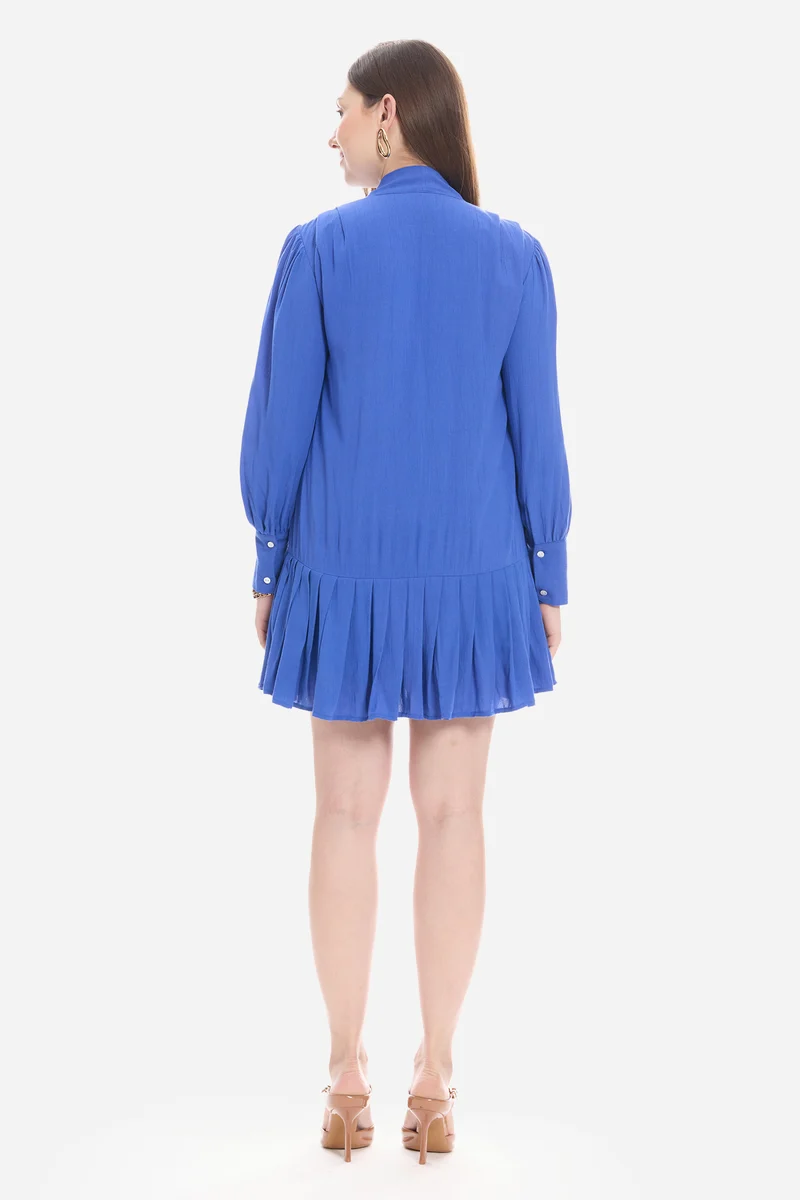 Disha|100% Viscose Tie-Up Mini Dress