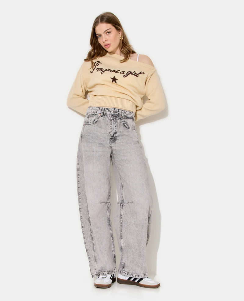 Jean barrel avec coutures taille medium