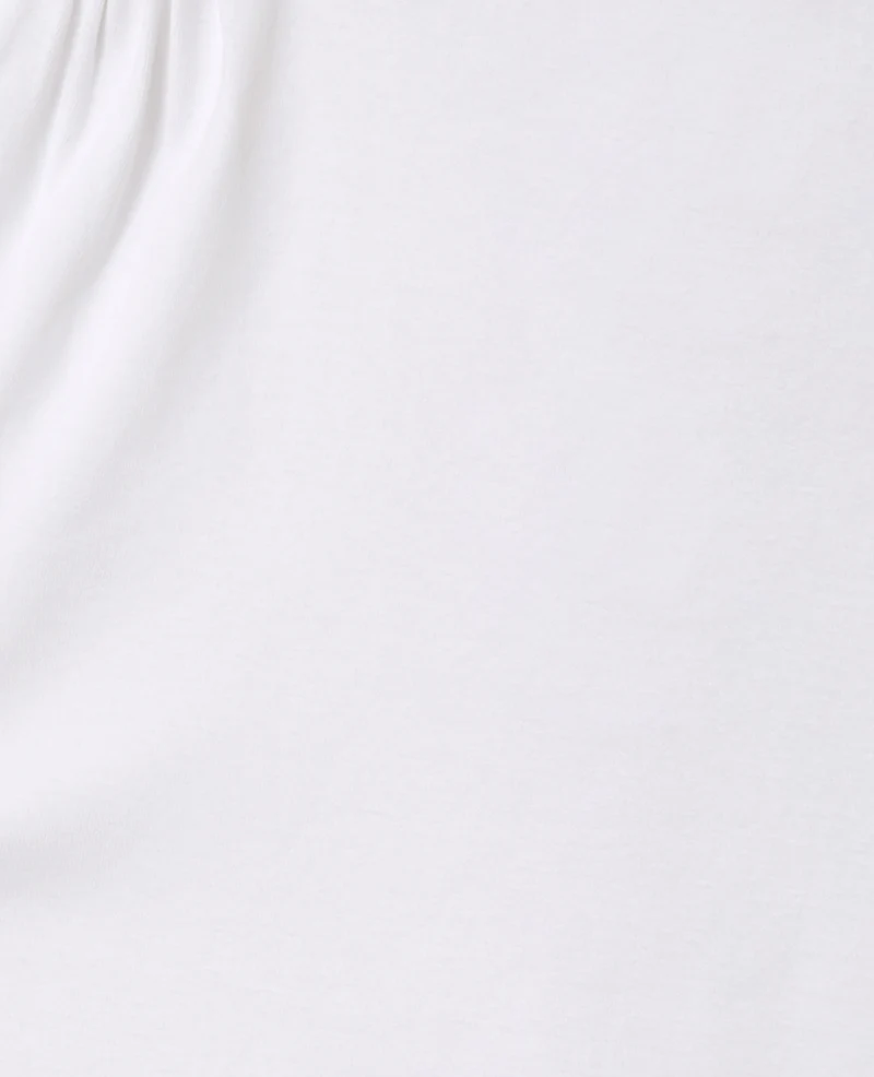 T-shirt sans manches avec col montant et fronces