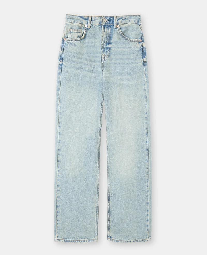 Jean droit taille haute