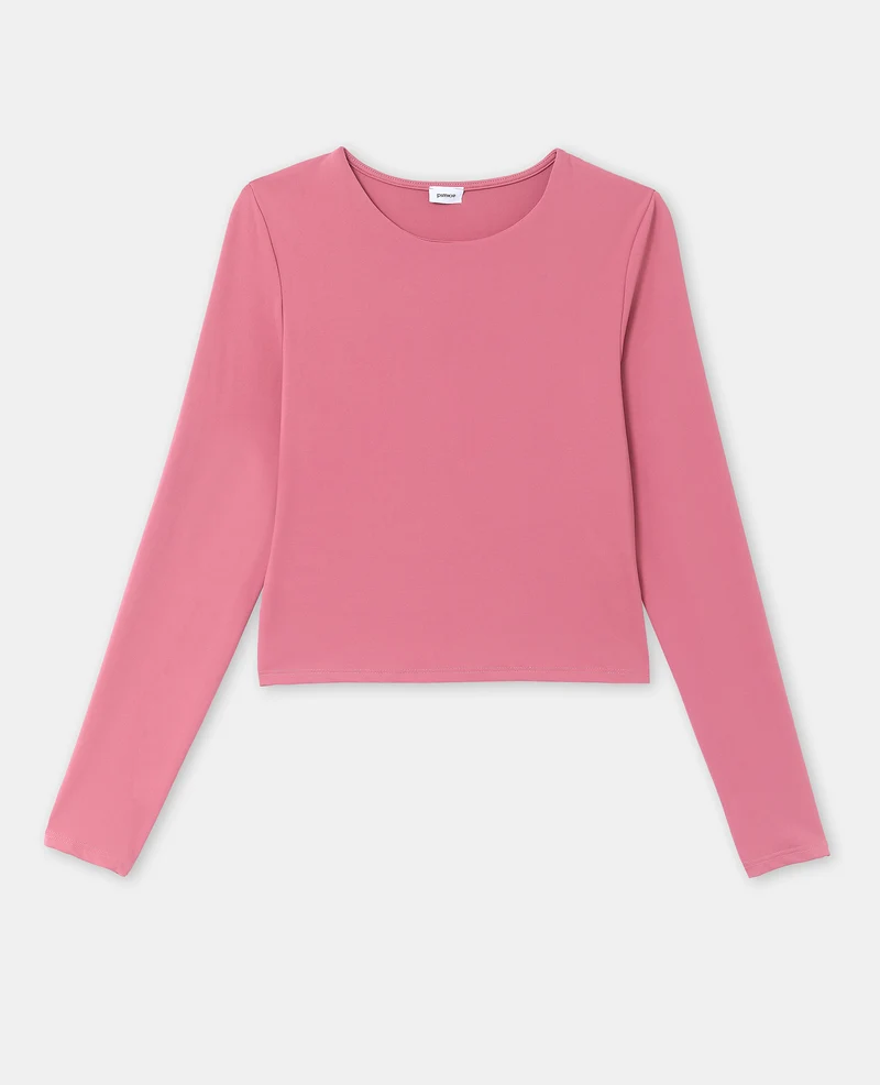 T-shirt manches longues en maille stretch
