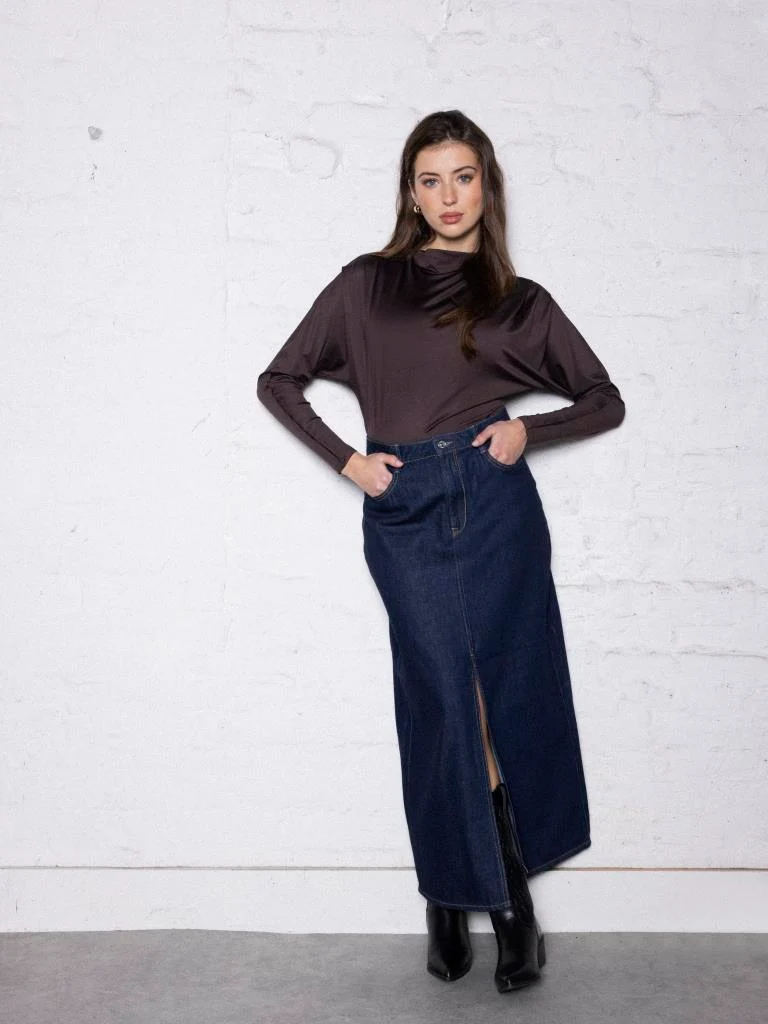 Jupe longue en jean