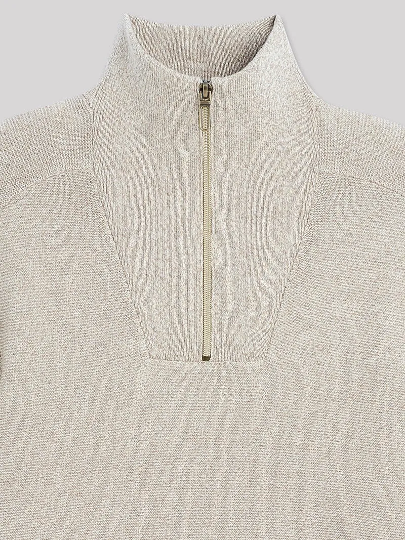 Pull col cheminée en coton