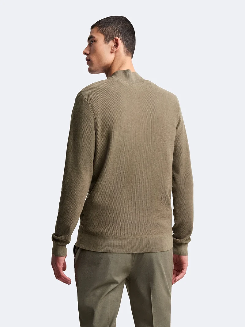 Pull col cheminée zippé en viscose bio