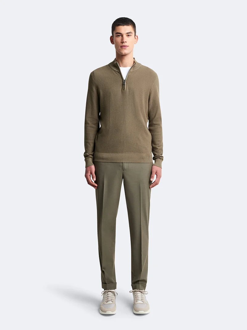 Pull col cheminée zippé en viscose bio
