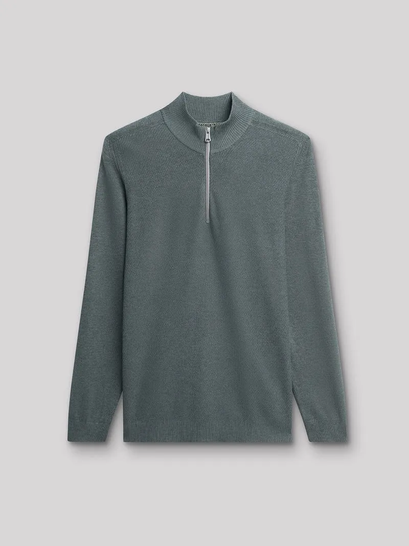 Pull col cheminée zippé