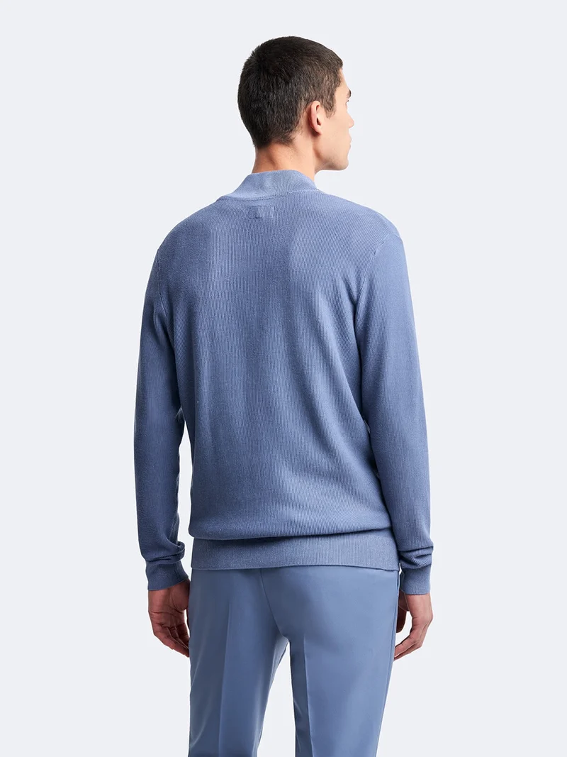 Pull col cheminée zippé en viscose bio
