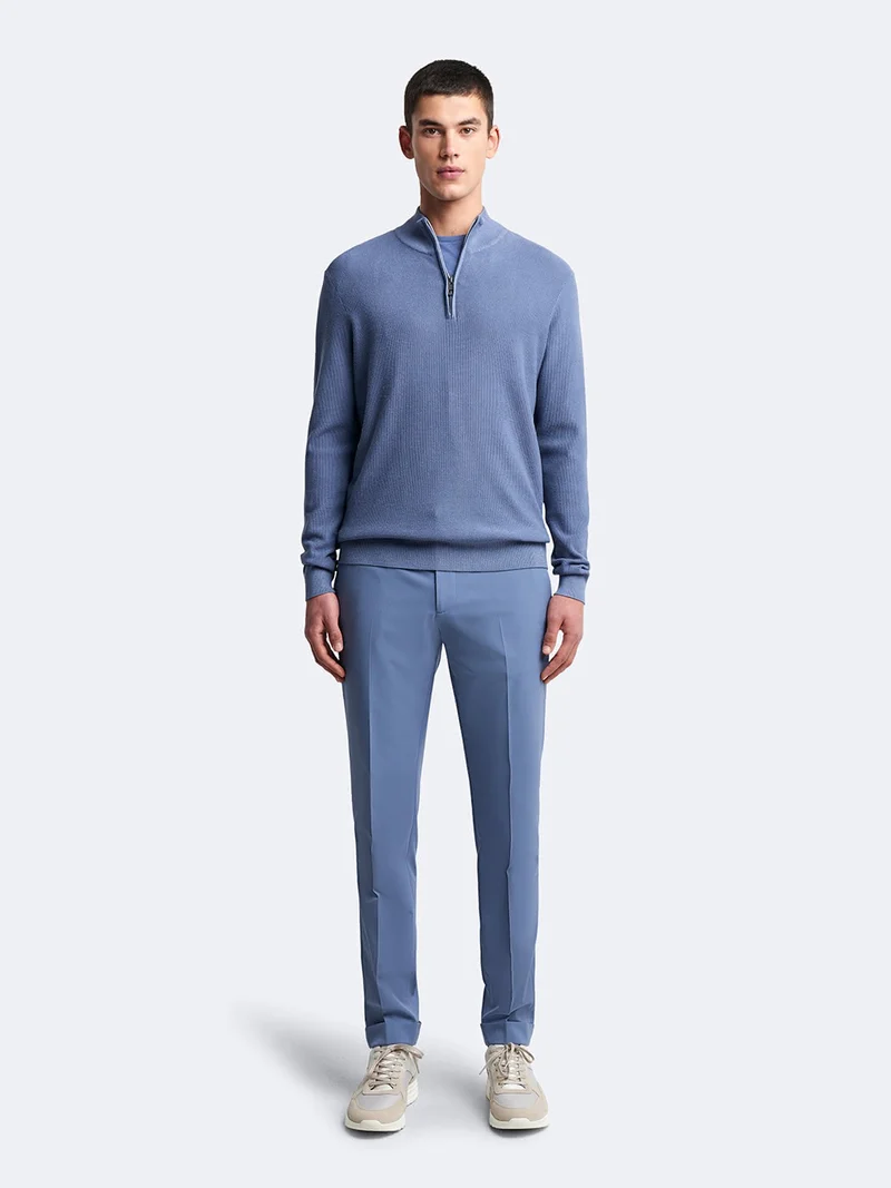 Pull col cheminée zippé en viscose bio