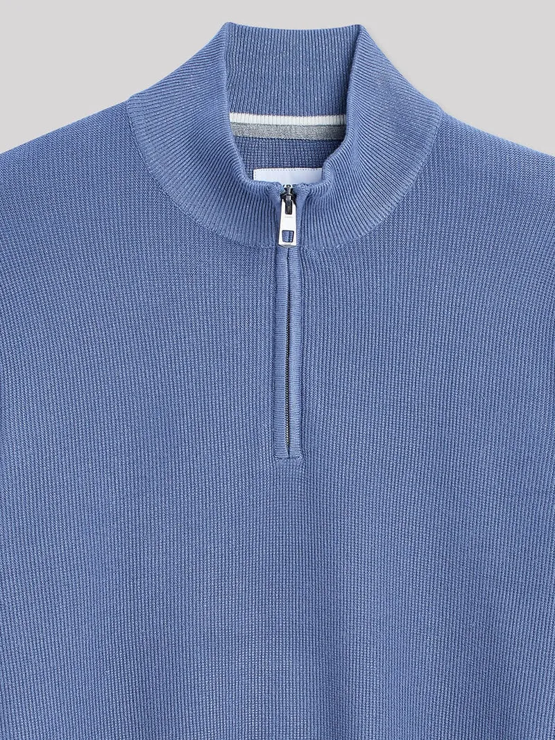Pull col cheminée zippé en viscose bio
