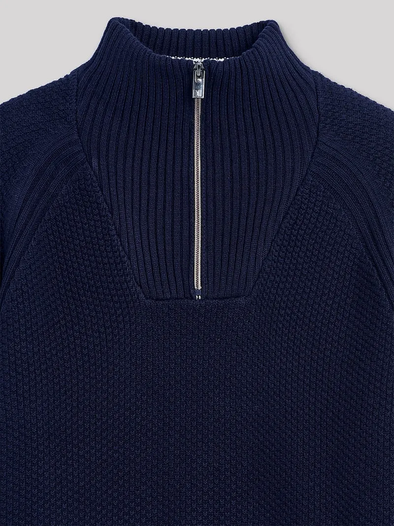 Pull col cheminée en coton